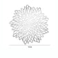 4 Piece Set Round Floral Cutout PVC Placemats Heat Resistant Decorative Table Mats