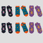 Fruit Print No Show Socks Breathable Cotton 6pk