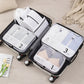 Travel Packing Cube Set with Mesh Organizer Bags Zipper Pouches Drawstring Storage Lightweight Luggage Set