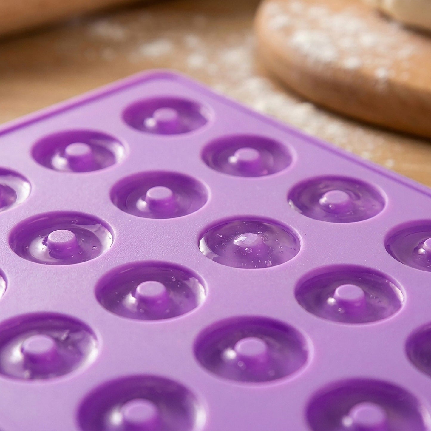 Mini Donut Silicone Baking Mold Set of 3 Nonstick Tray for Home Baking Treats