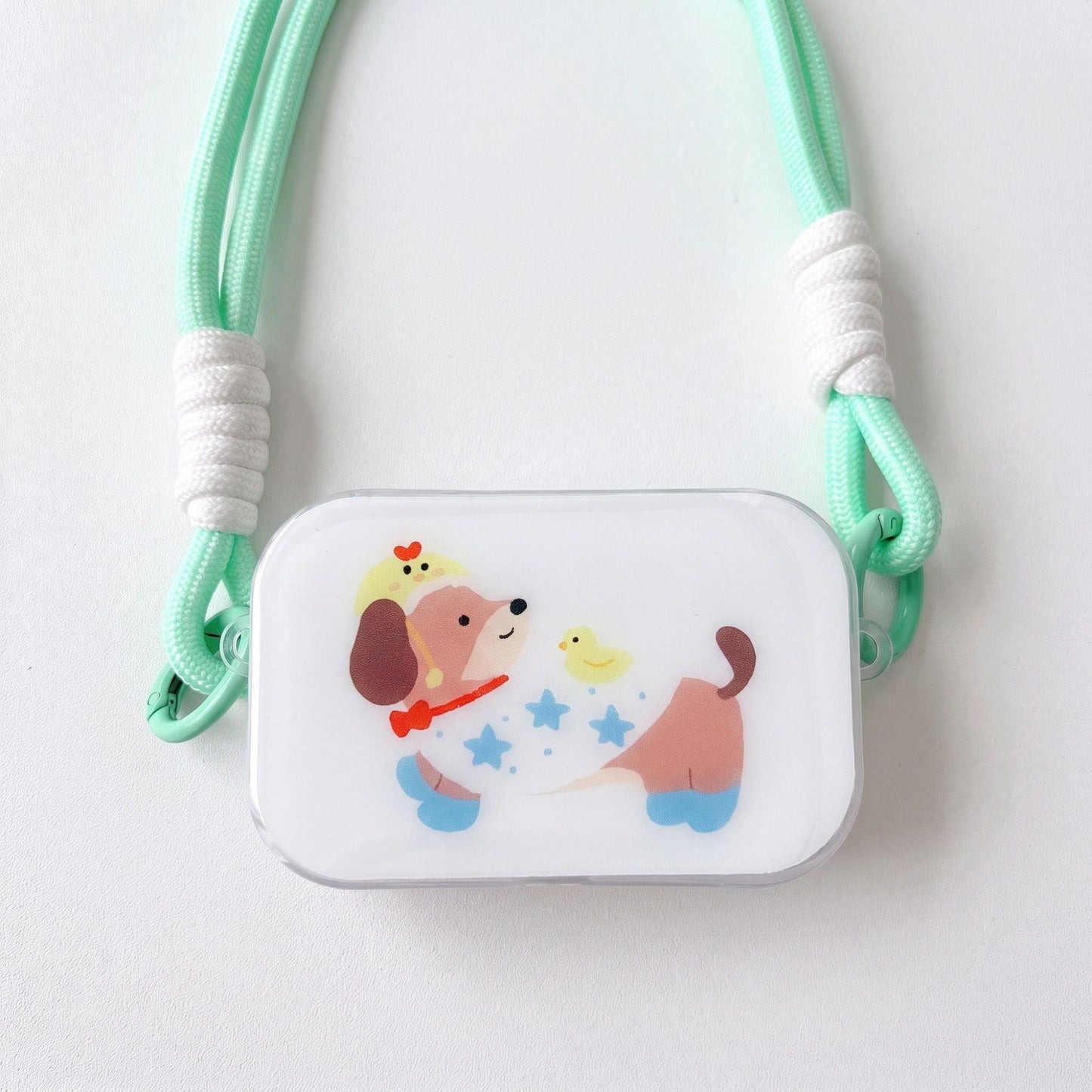 Dachshund Graphic Clear Phone Case Design with Cord Strap Compatible with all iPhone 14 and later models