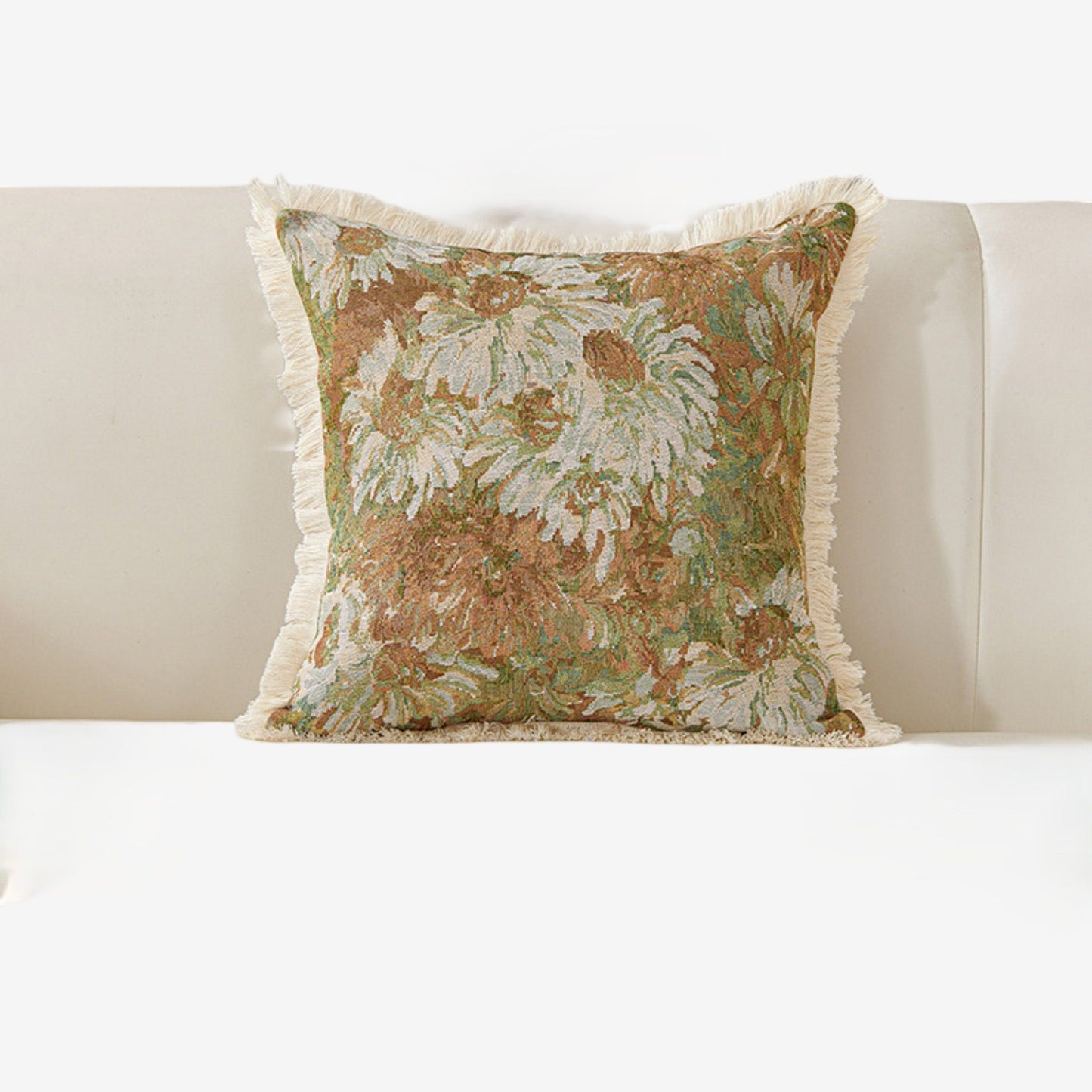 Cotton Throw Pillow 17.7*17.7 in Soft Decorative Cushion for Sofa Bed Chair