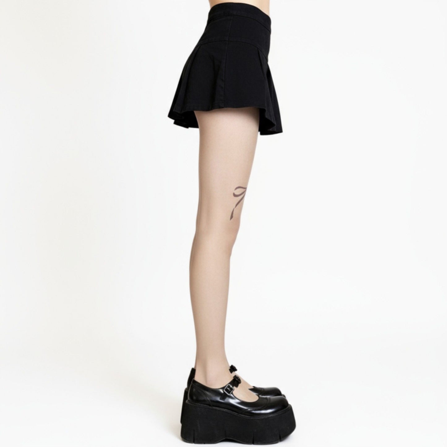 Sheer Tights with Bow Print Design and Lightweight Stretch Fit