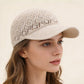 Breathable Crochet Baseball Cap, Adjustable Summer Lightweight Mesh Dad Hat