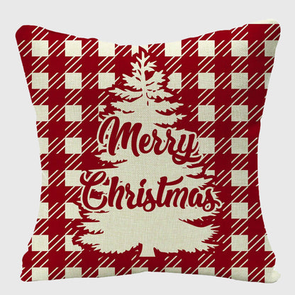 Christmas Gingham Throw Comfortable Pillow Cover 18x18in