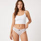 2 Pack Floral Print Bikini Underwear with Lace Trim