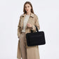 Corduroy Laptop Bag Large Capacity Work Tote with Front Zipper Pocket