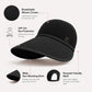 Wide Brim Woven Visor Hat with UPF 50 Plus Crown Ponytail Back and Contrast Trim