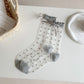 Sheer Polka Dot Ankle Socks with Bow Detail 6pk
