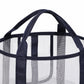 Mesh Beach Tote Bag with Multiple Outside Pockets Open Top Carry Handles for Pool Gym and Travel