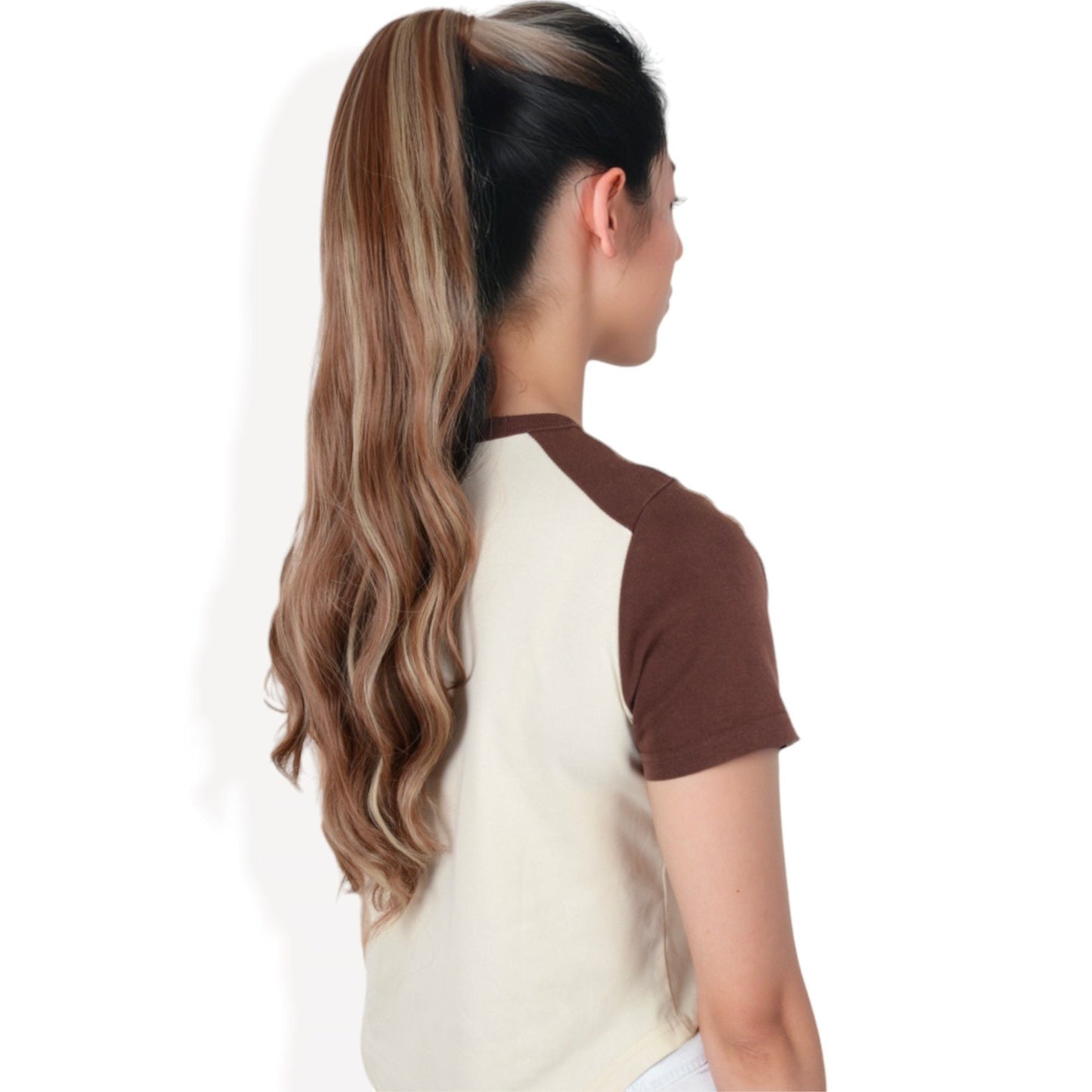 Claw Clip Ponytail Extensions for Women 22 Inch Long Wavy Fluffy Synthetic Ponytail Hairpiece