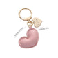 3 Pack Heart Keychains with Love Charm and Gold Tone Ring Clip
