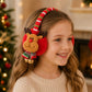 Christmas Santa Plush Earmuffs with Jingle Bell Accents