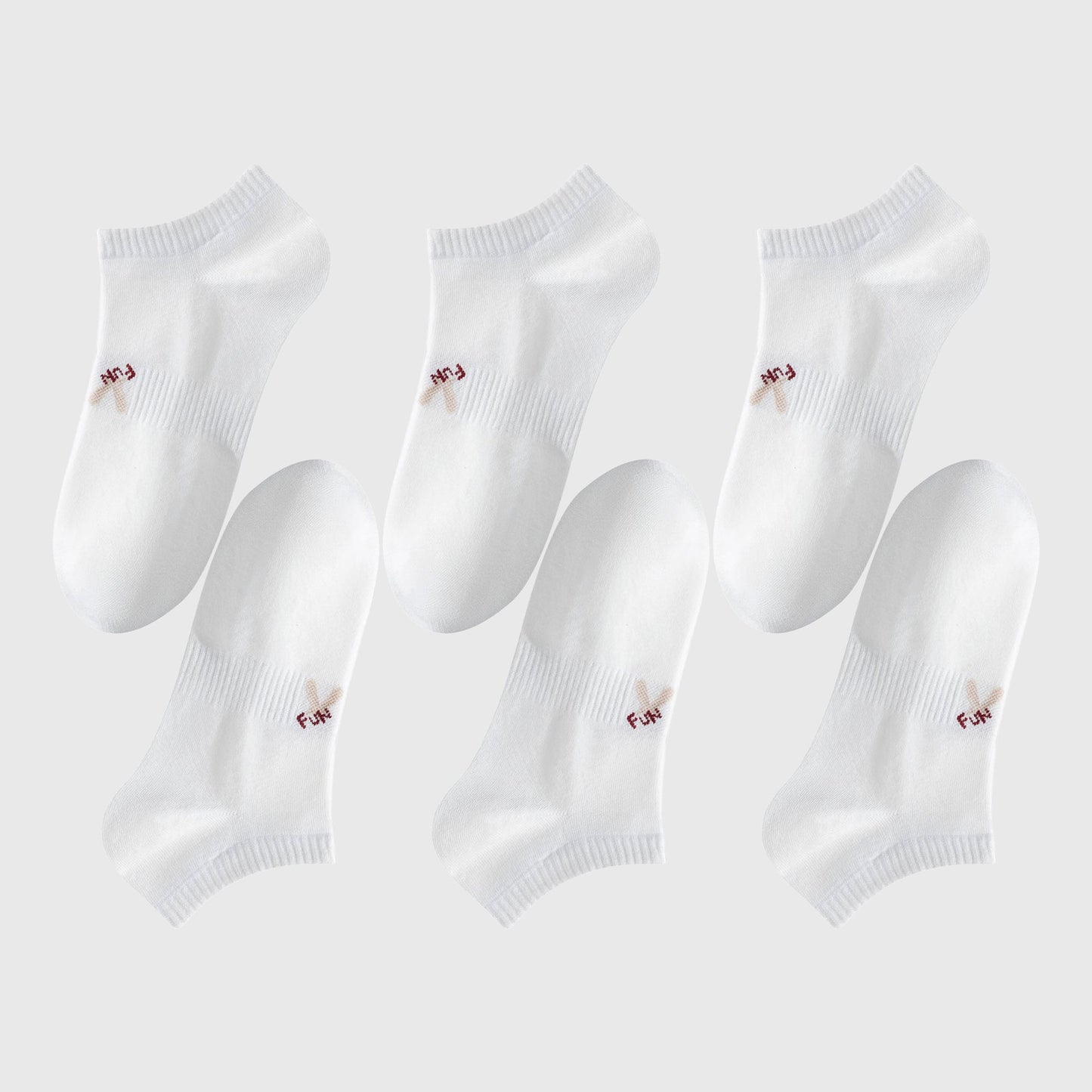 No-Show Socks with FUN Letters 6Pk