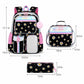 3pc Daisy Print School Backpack Lunch Bag Pencil Case Set