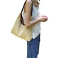 Canvas Shoulder Bag with Magnetic Closure and Fixed Strap