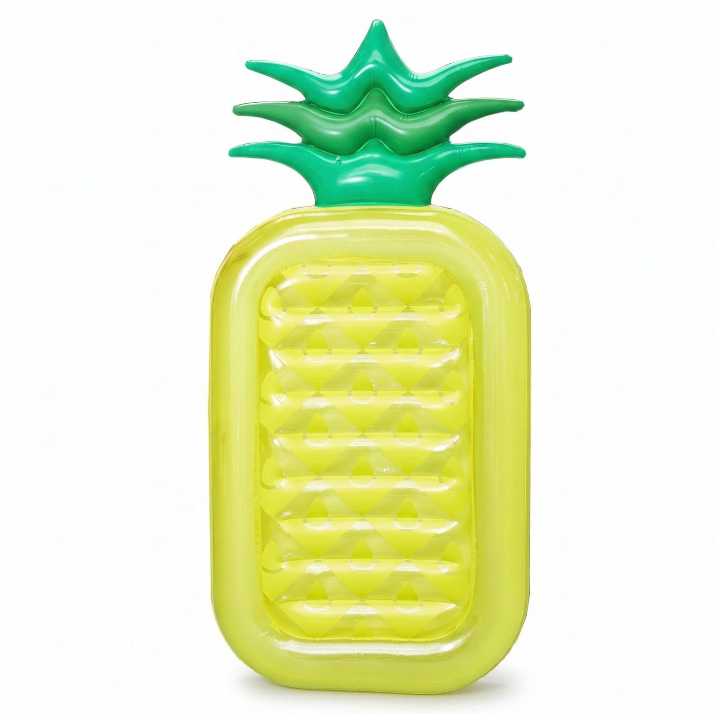 Pineapple-Shaped Inflatable Pool Float with Textured Lounge Surface Durable PVC Raft Float for Pool Beach Lake 70.8x31in