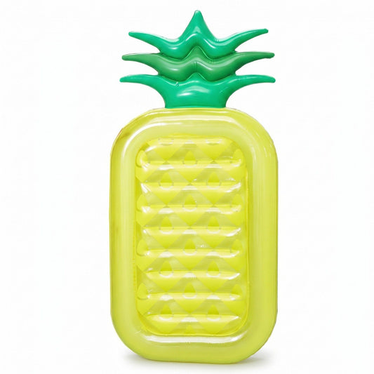 Pineapple-Shaped Inflatable Pool Float with Textured Lounge Surface Durable PVC Raft Float for Pool Beach Lake 70.8x31in