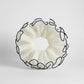 Pleated Organza Hair Scrunchie with Contrast Trim and Voluminous Ruffled Design