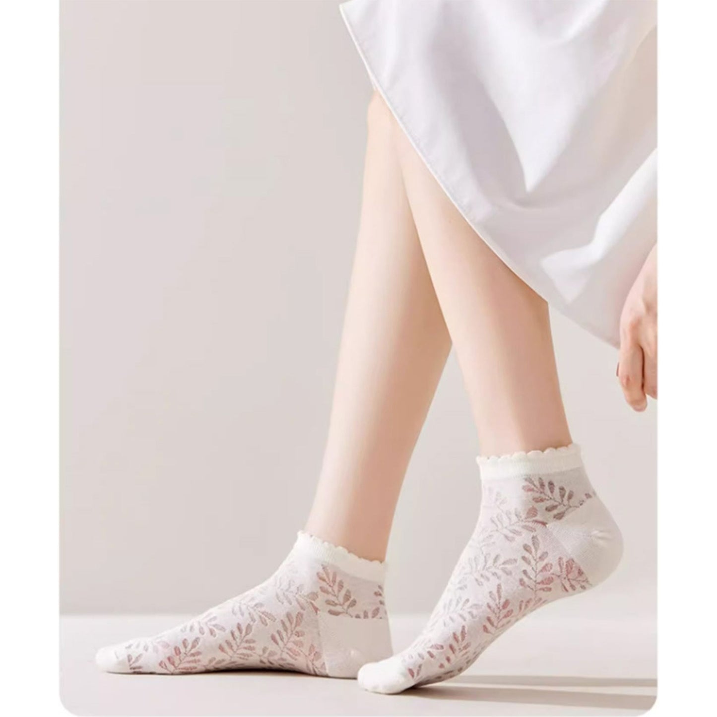 3-Pack Minimalist Knit Ankle Socks Mixed Pattern Design Soft Cotton Low-Cut Style
