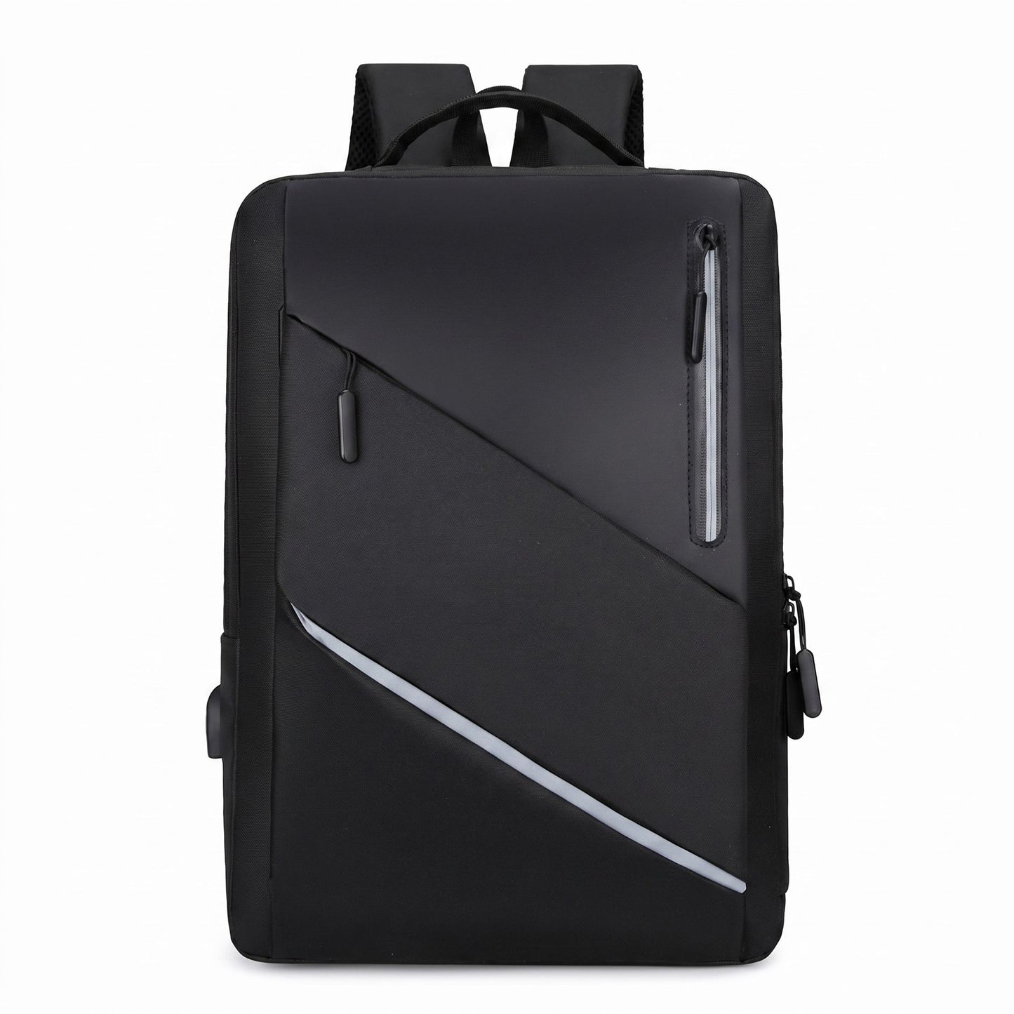 Laptop Backpack with Padded Compartment Reflective Trim USB Port and Multiple Storage Pockets