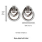 Women's Brass Interlocking Circle Earrings