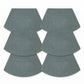 6 Piece Fan Shaped Faux Linen Placemat Set Waterproof Heat Resistant Table Mats for Dining Table