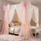 Large Sheer Christmas Tree Bow with Long Ribbon Tails