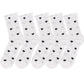 5-Pair Set Frilly Crew Socks with Valentine Heart Pattern and Ruffle Trim Breathable Knit Design for Flats or Loafers