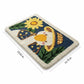 Tufted Floor Mat with Cute Animal and Sunflower Design Non Slip Backing Soft Plush Decorative Rug