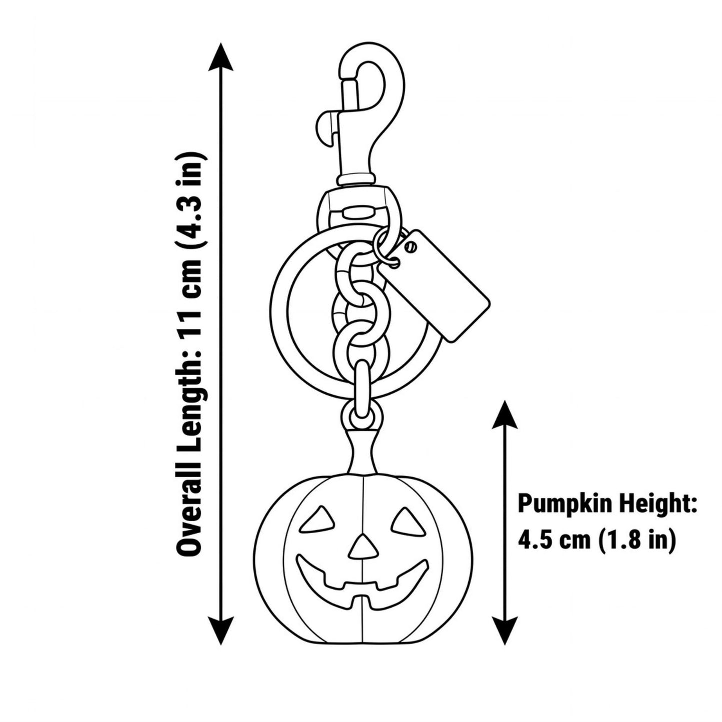 Halloween Pumpkin Keychain and Bag Charm