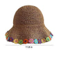 Crochet Bucket Sun Hat with Floral Applique Trim and Soft Brim Design