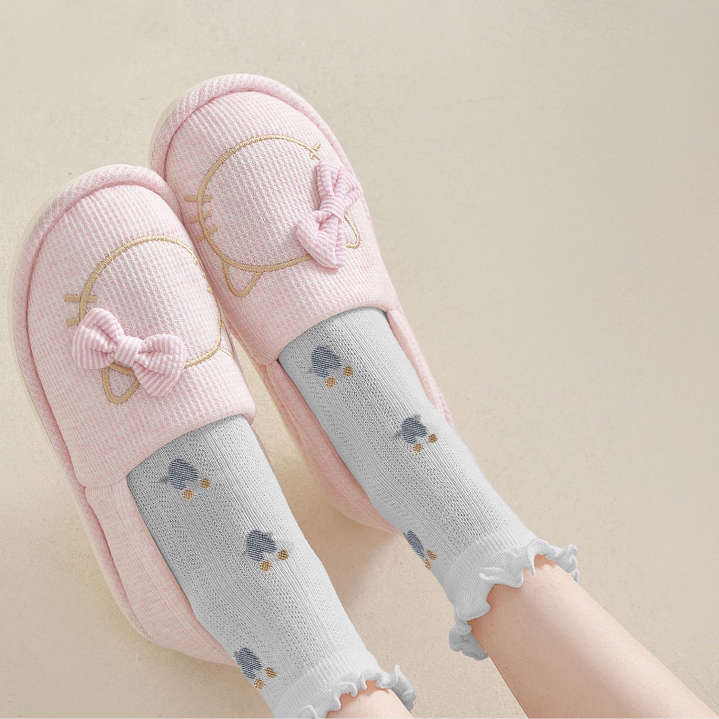 Adorable Summer Ruffle-Edge Ankle Socks 5pk