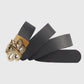 Nylon Belt with Gold Cobra Buckle - Bold Statement Buckle Belt for Edgy Casual & Stylish Outfits