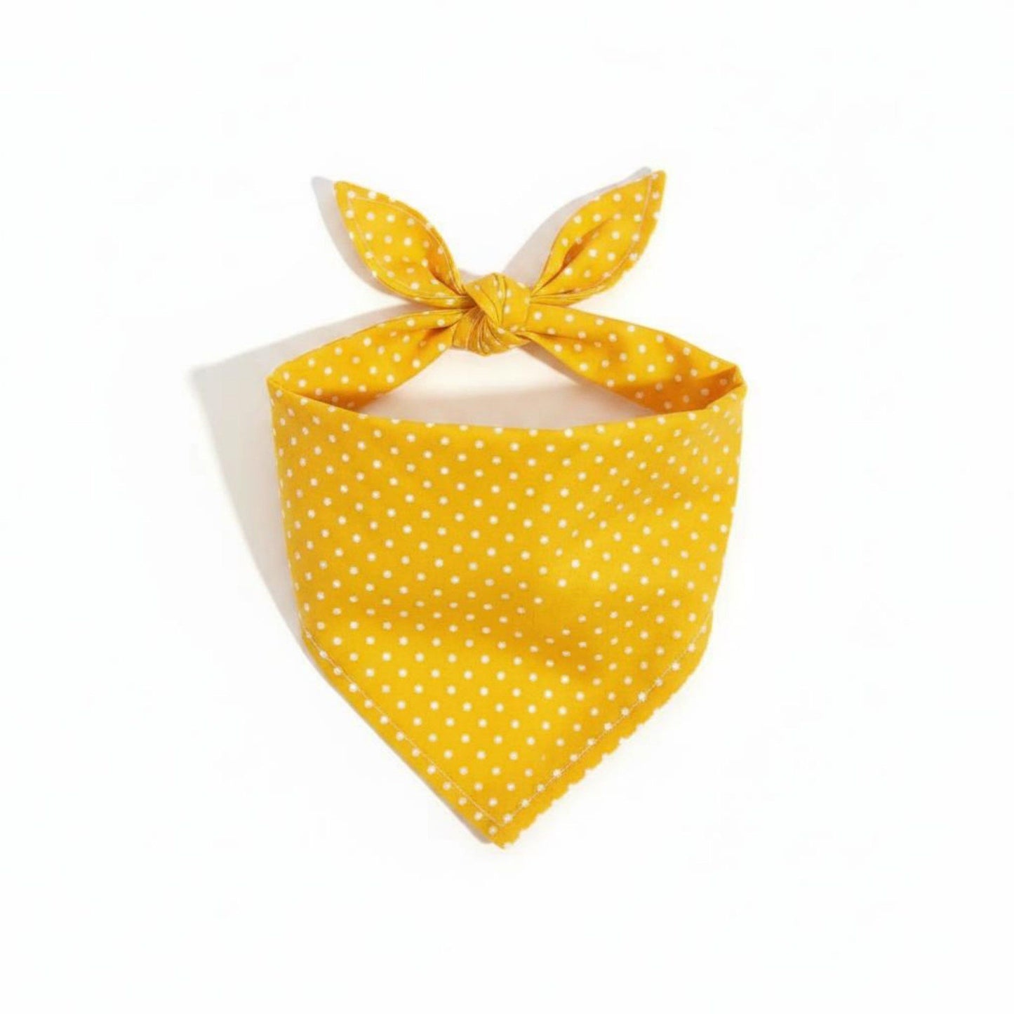 Polka Dot Pet Bandana, Soft Cotton Dotted Scarf Bib for Small Medium Dogs Cats