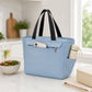 Insulated Tote Lunch Bag with Zipper Pockets and Long Handles