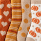 Warm Tone Fuzzy Crew Socks 4-Pair Set US 5-10.5