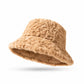 Plush Bucket Hat Soft Fuzzy Teddy Winter Casual Fashion Hat