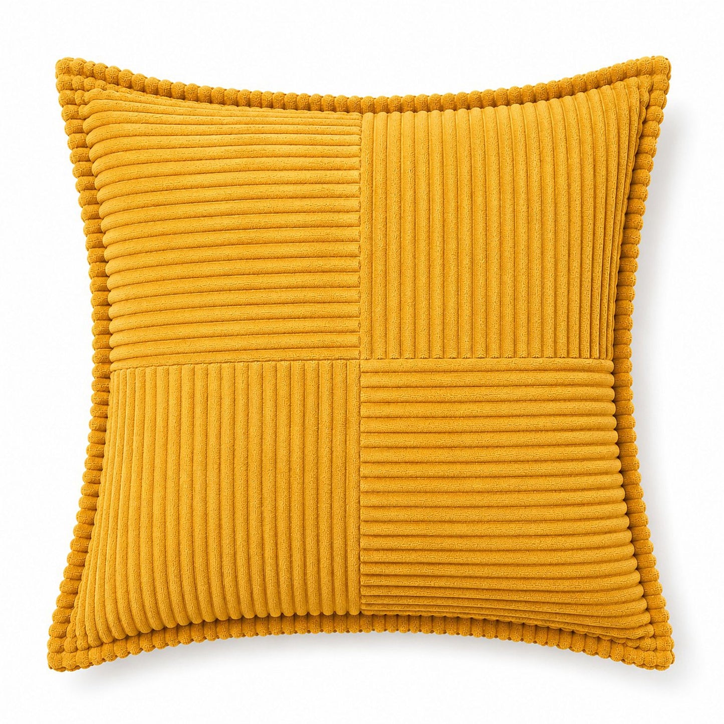 Soft Corduroy Decorative Throw Pillow Cover Geometric Accent Cushion Cover for Sofa Bed