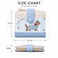 Compact Dachshund Print Bifold Wallet with Zipper Coin Pocket, Card Slots, Snap Closure and Bone Charm