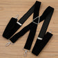 Men's Adjustable Suspenders 46in Elastic Suspenders with Clips for Formal & Casual Wear