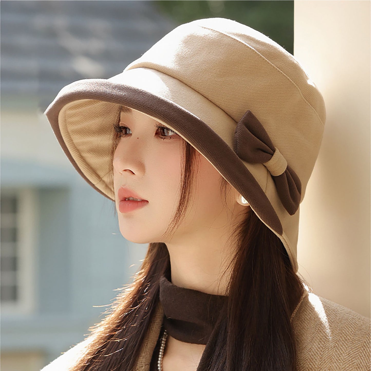 Bucket Hat with Cute Bow Detail