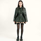 Sheer Plaid Pattern Thigh High Tights with Elastic Band Top and Garter Style Detail