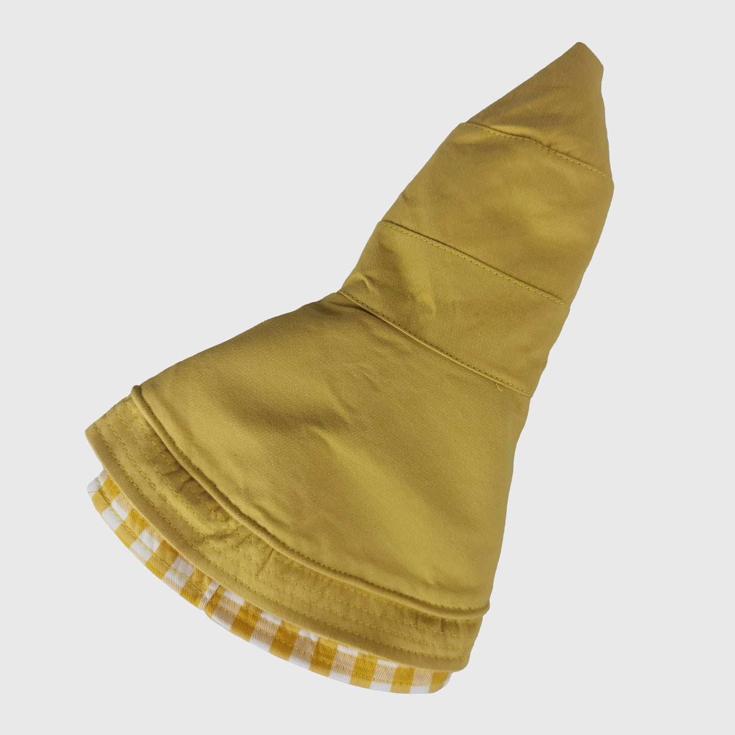 Women's Reversible Checkered Bucket Hat with Chin Strap