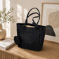Large Capacity Tote Bag with Zip Closure Spacious Shoulder Bag Lightweight Daily Bag