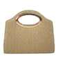 Handbag with Magnetic Closure Polyester Material Stylish Chain Accent