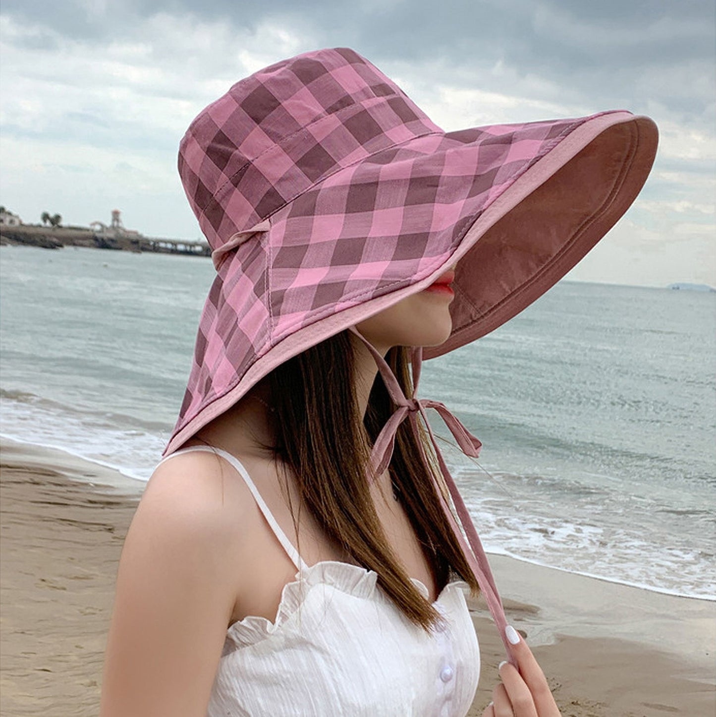 Women's Double-Sided Reversible Wide-Brim Sun Hat
