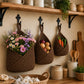 Woven Cotton Rope Hanging Basket Set Wall Storage Organizer with Hooks