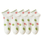 5 Pairs Women's Low Cut Ankle Socks with Polka Dot and Stripe Patterns Soft Cotton Anti-Pilling Casual Everyday Style