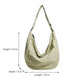 Plaid Hobo Shoulder Bag with Adjustable Strap and Zipper Closure